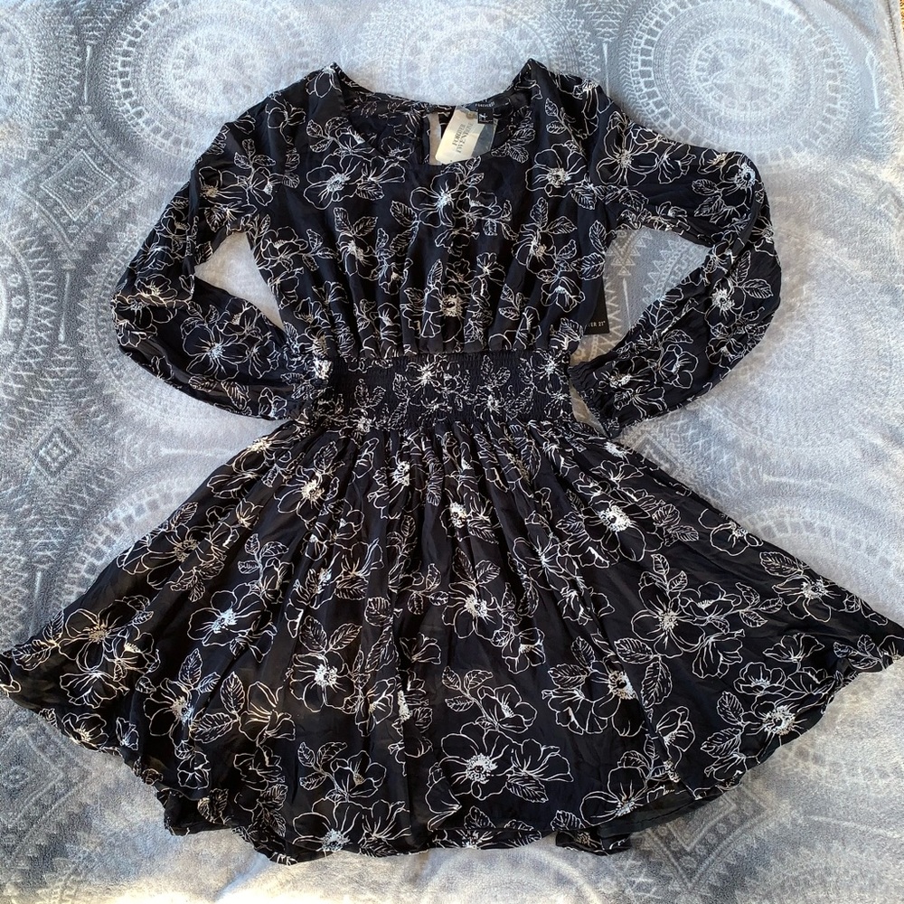 Forever 21 Dress Black with Floral print